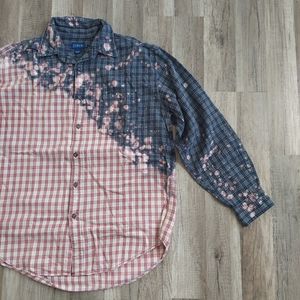 J Crew Half Bleached Plaid Flannel Medium